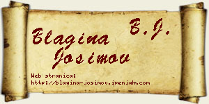Blagina Josimov vizit kartica
